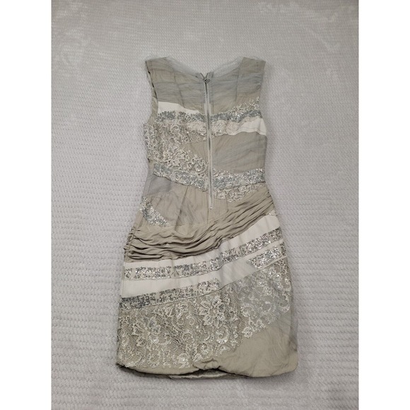 Alice & Olivia Dress Womens 2 Silk Blend Lace Sequins Sleeveless - Picture 7 of 8